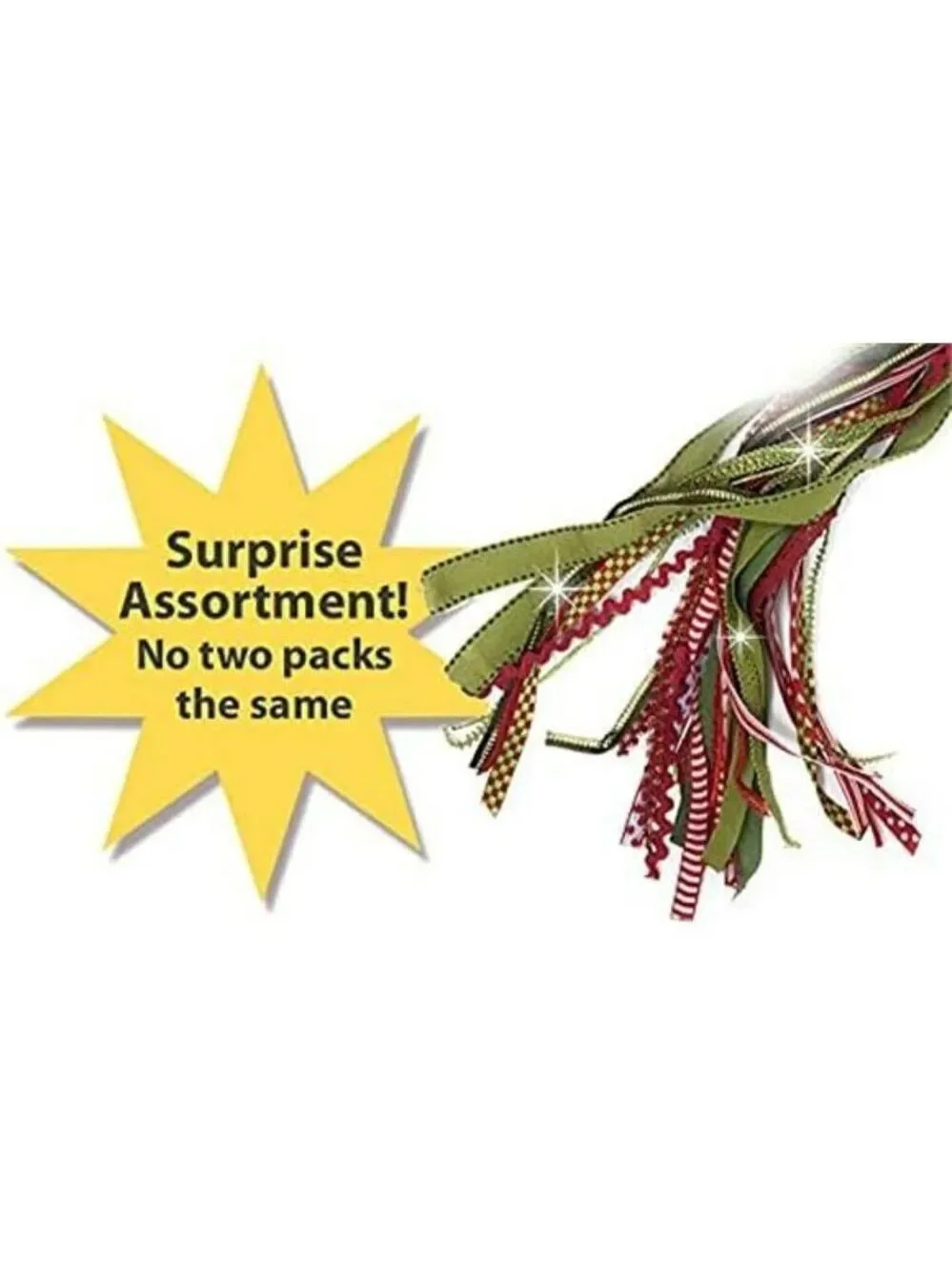 Christmas Ribbon Assortment 30 Yards Bulk Variety Pack for Crafts Gift Wrapping